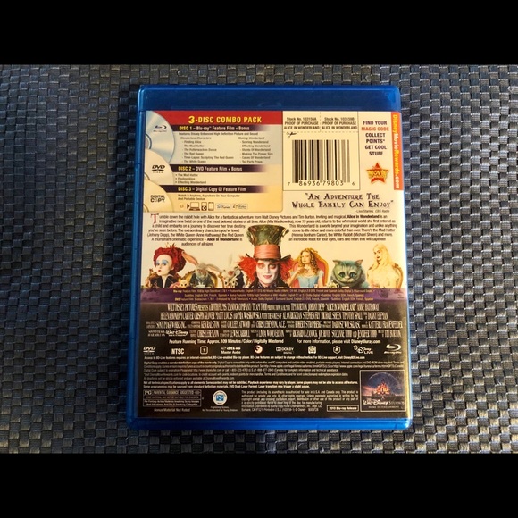 Disney Alice in Wonderland Blu-ray, DVD, + Digital - Picture 2 of 5